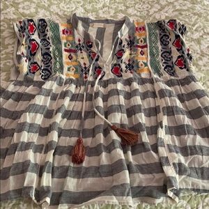 Altar’d State 100% cotton stripped top.